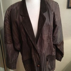 Leather vintage coat from the 80s